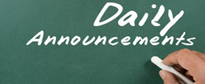 JHS Announcements